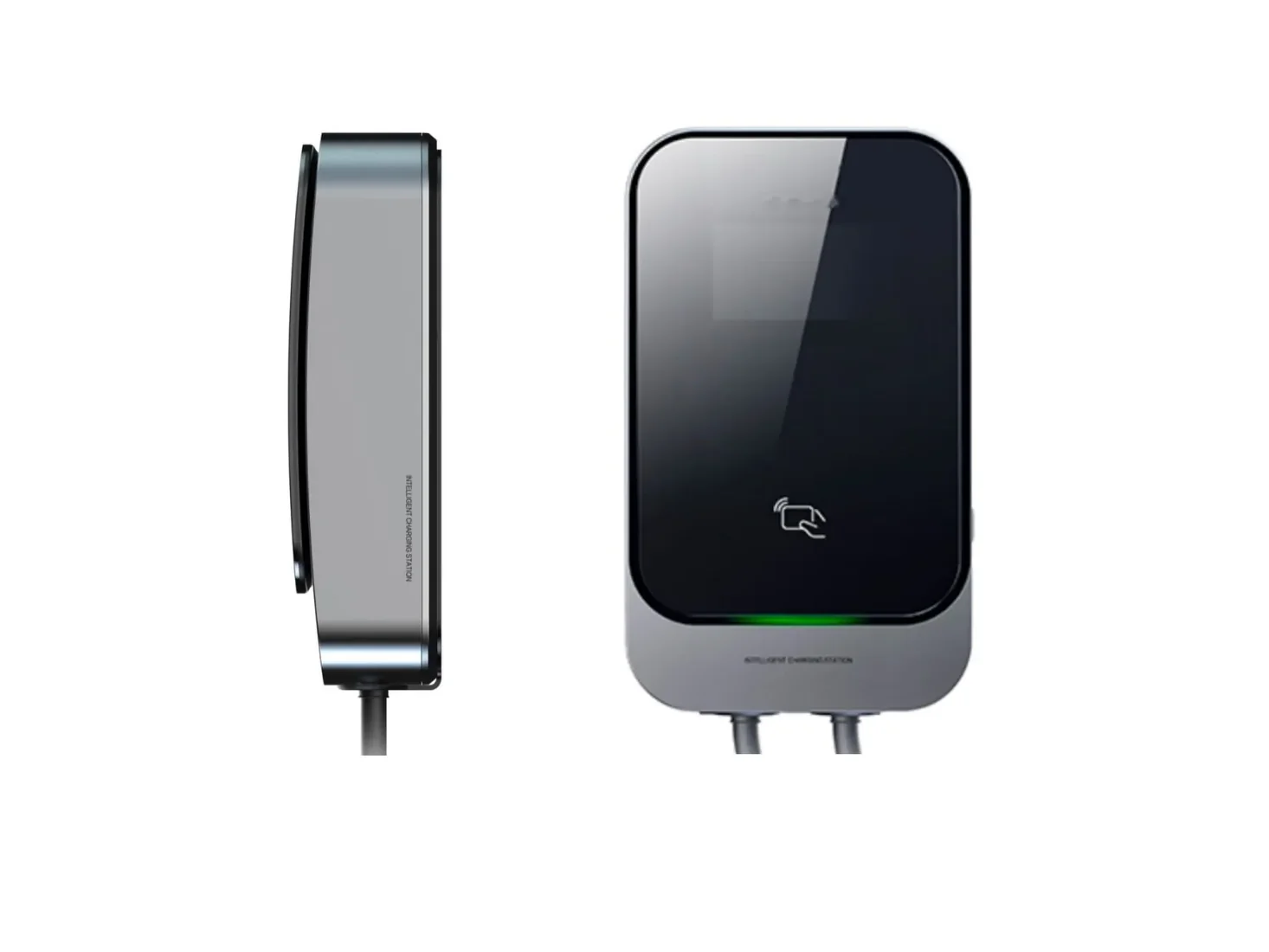 eectec EQ AC charger, front and side view