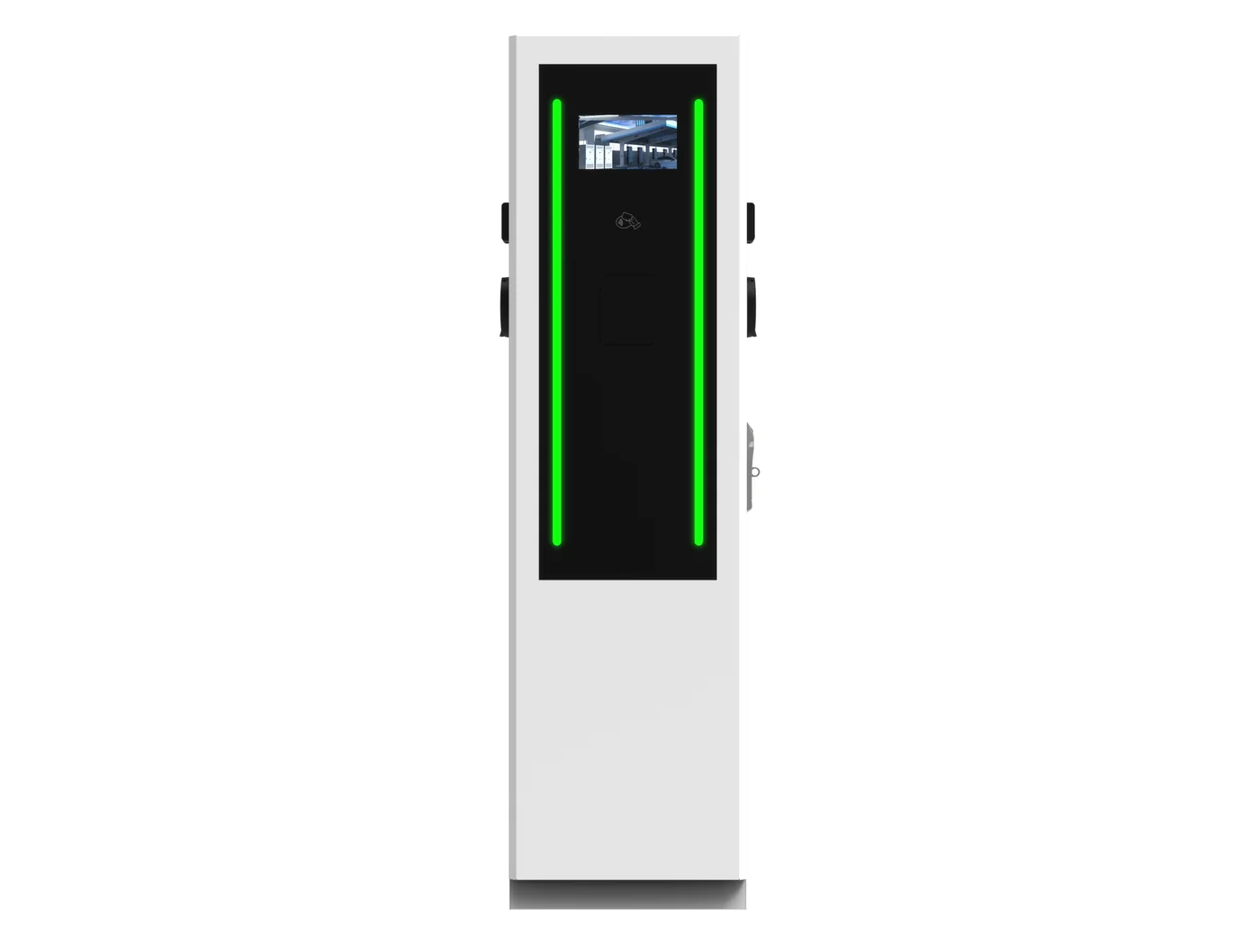 eectec dual-outlet floor-standing AC charging pedestal, 2 x 22 kW